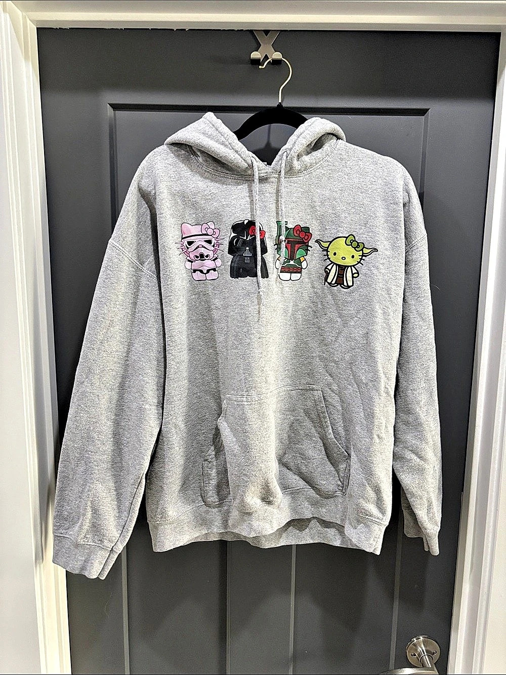 Gildan Star Wars Pullover Hoodie in Gray Size Large
